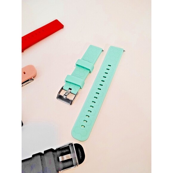 6 x Silicone Rubber Watch Wristband Bundle 18MM NEW - Picture 5 of 5